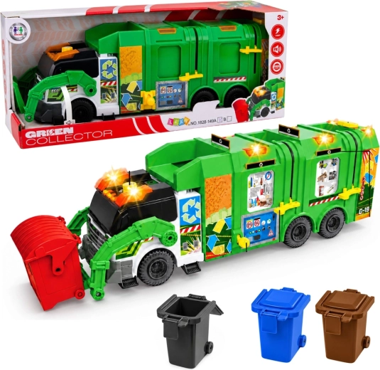 Großes interaktives Müllwagen-Spielzeug mit Licht und Geräuschen, 52 cm