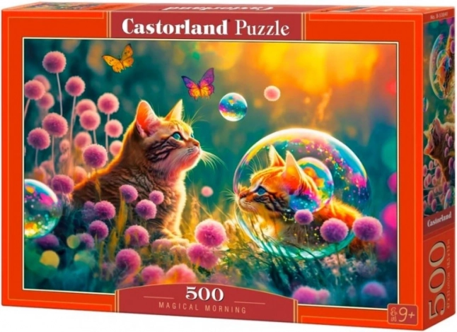 Puzzle 500 Teile Magical Morning mit Katzen