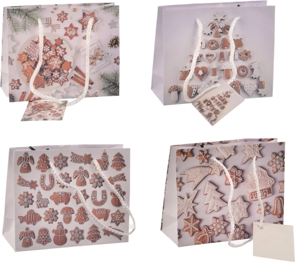 Weihnachts-Geschenktüte Lebkuchen 15 × 6 × 12 cm (4 Varianten)