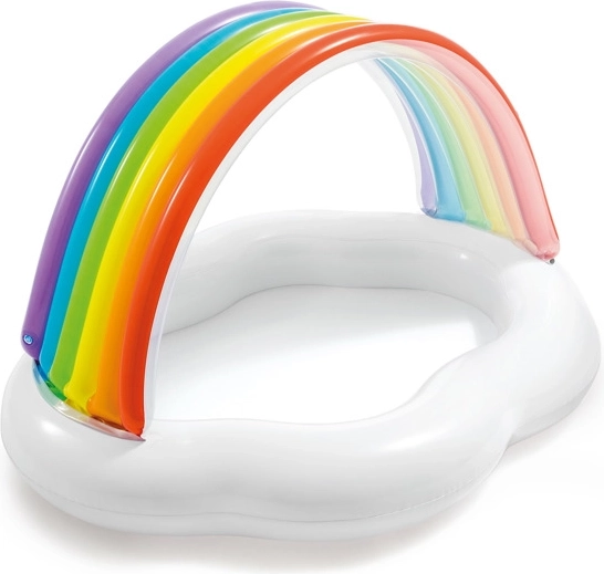 Kinder aufblasbarer Pool Regenbogen 142 x 119 x 84 cm