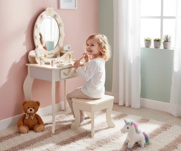 Tisch und Hocker fürs Kinderzimmer