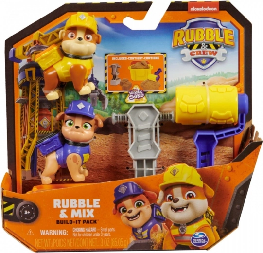 RUBBLE & CREW Figuren-Doppelpack mit kinetischem Sand