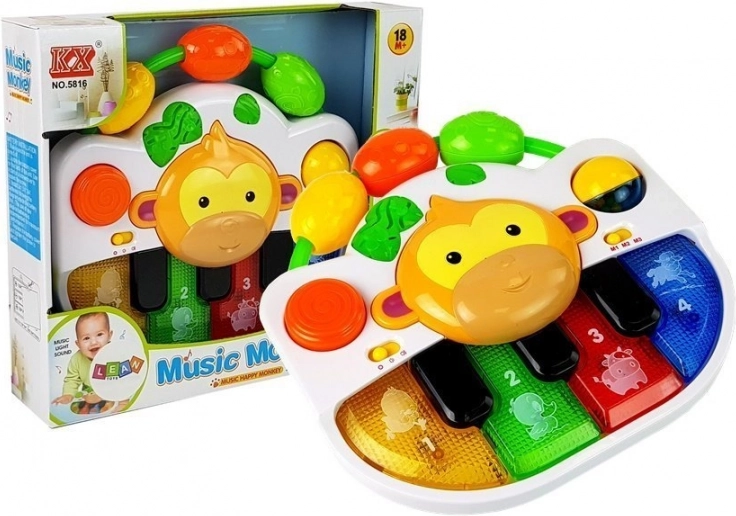 Kinderklavier mit Affe Ton und Licht
