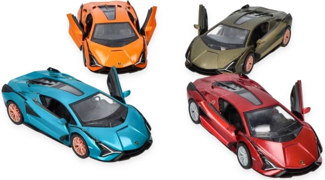 Metallmodellauto Lamborghini Sian mit öffnenden Türen
