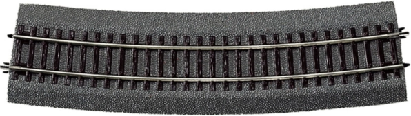 Roco Line gebogenes Gleis mit Bettung