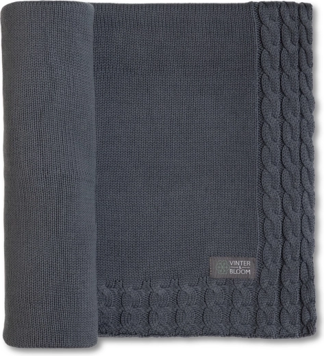 Vinter & Bloom Decke Joy Organic Steel Grey