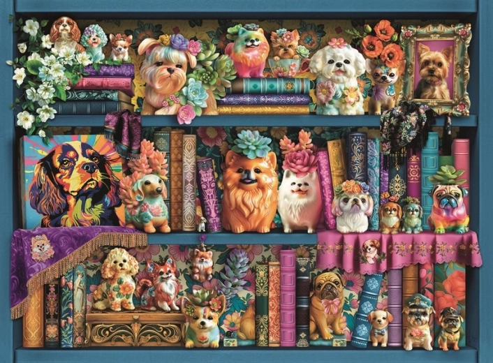Puzzle Niedliche Porzellan-Möpse