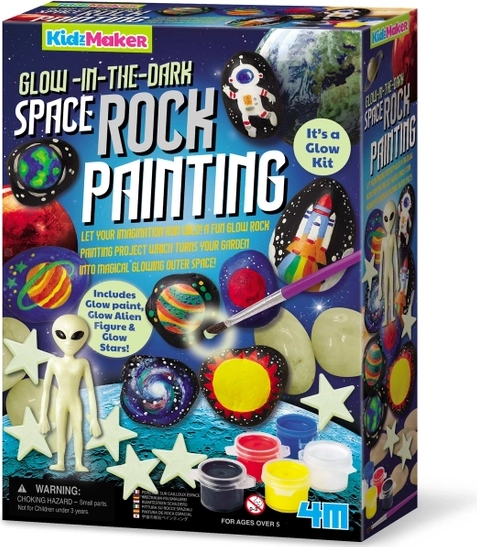 4M Malset Steine bemalen - Leuchtender Weltraum