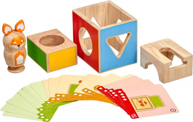 Lucy & Leo Schlaue Füchsin – hölzernes Logik-Puzzle mit Aufgabenkarten