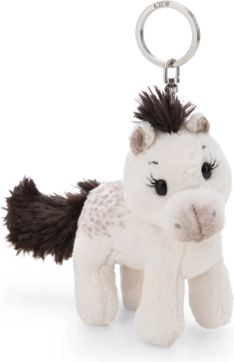 Nici Schlüsselanhänger Pony Mony weiß 10 cm – nachhaltiger Plüsch-Schlüsselanhänger