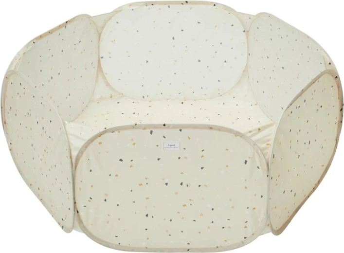 3 Sprouts Trocken-Bällebad aus recyceltem Polyester terrazzo beige