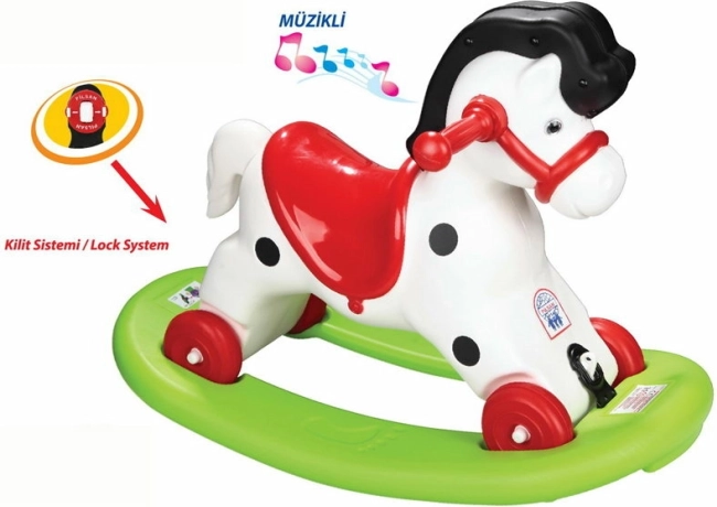 Rutschfahrzeug und Schaukelpferd mit Melodie für Kinder