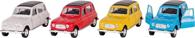 Rückziehspielzeugauto Renault 4 gelb