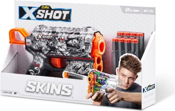 X-Shot Skins Flux – Schaumblaster mit 8 Pfeilen