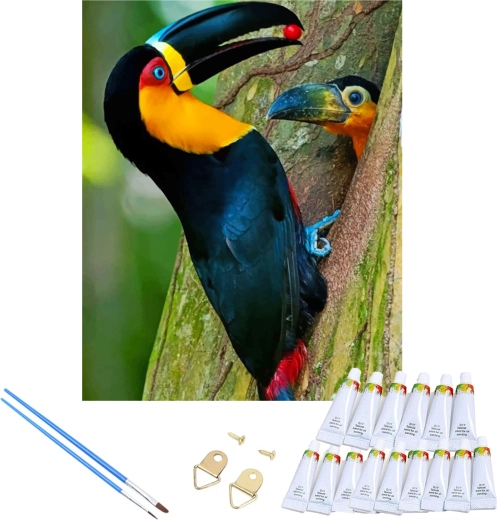 Komplettset mit gespannter Leinwand