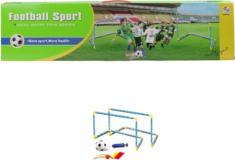 Fußballset für Kinder mit zwei Toren, Ball und Pumpe