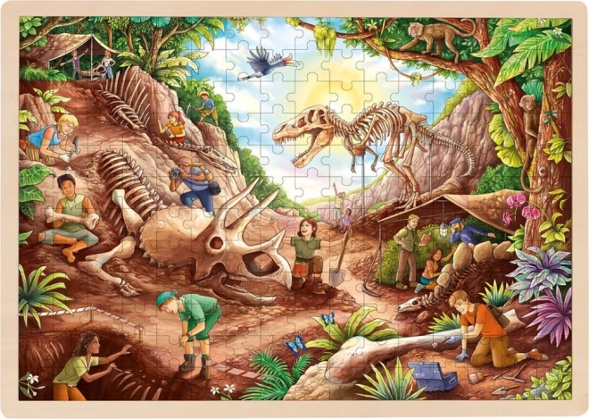 Holzpuzzle Dinosaurier-Ausgrabungen, 192 Teile
