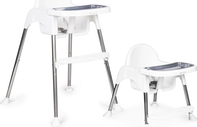 ECOTOYS 2-in-1 Hochstuhl weiß