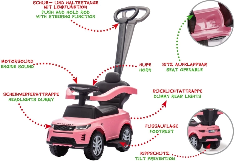 Rosa Rutschauto Land Rover Discovery 3 in 1