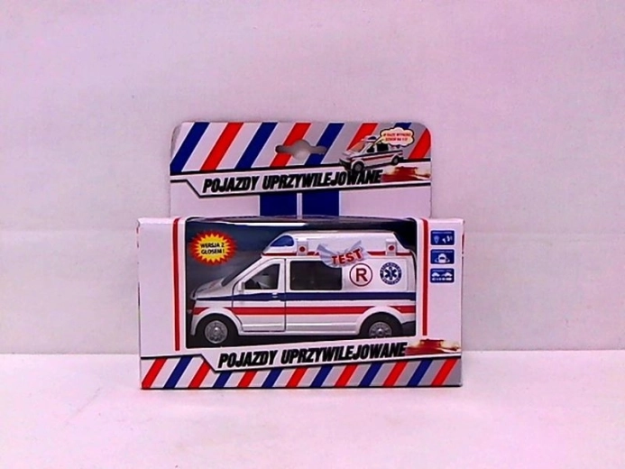 Krankenwagen-Van mit Sound und Licht 14 cm