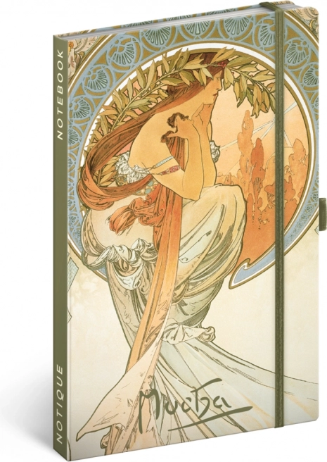 Notique Notizbuch ALFONS MUCHA – Poesie, liniert 13 × 21 cm