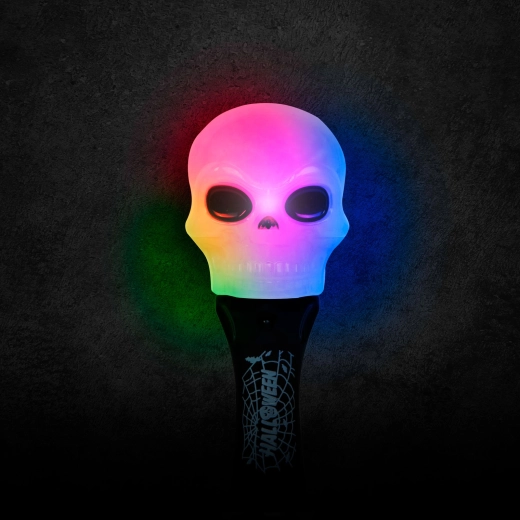 Halloween-LED-Lampe in Totenkopfform, batteriebetrieben