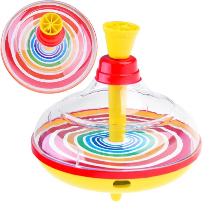Traditioneller bunter Kreisel – klassisches Drehspielzeug für Kinder