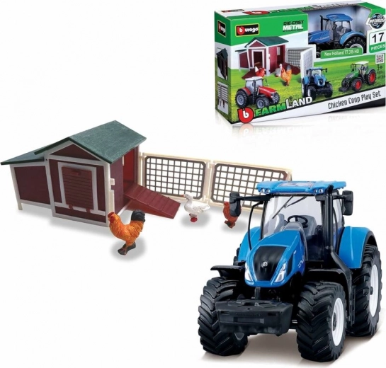 Bburago Farmland Hühnerfarm mit Traktor