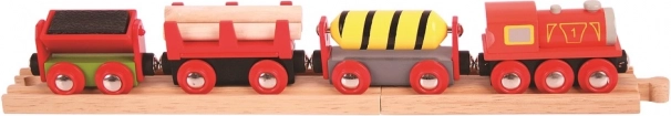 Roter Bigjigs Rail Güterzug