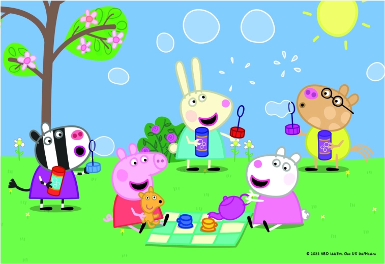 Fröhliche Illustrationen mit beliebten Figuren