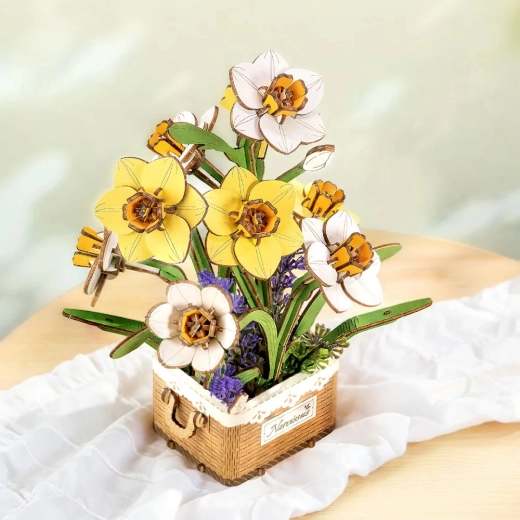 Realistische 3D-Blumendekoration, die nicht verwelkt