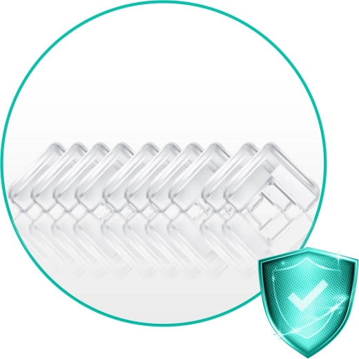 Klares Material mit UV-Schutz