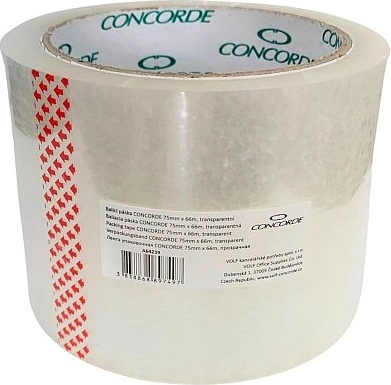 Verpackungsband CONCORDE 75 mm × 66 m, transparent