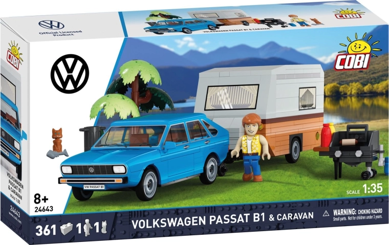 Cobi Volkswagen Passat B1 mit Wohnwagen 1:35 (361 Teile)