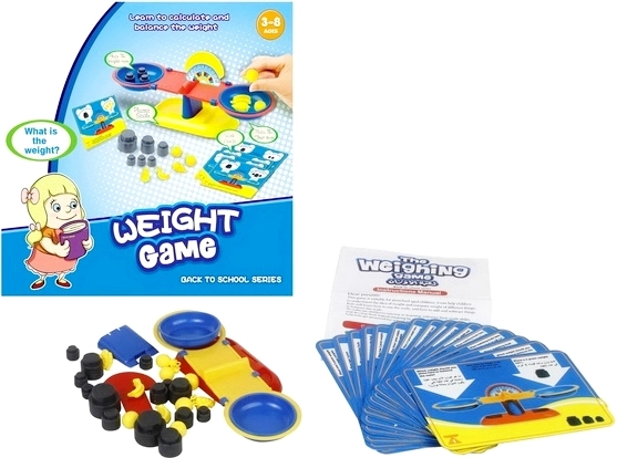Logisches Balance-Spiel mit Waage und 42 Teilen