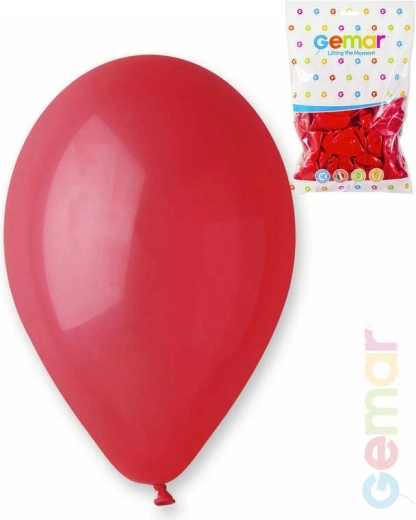 Pastellfarbener Latexballon Gemar rot 26 cm - 1 Stück
