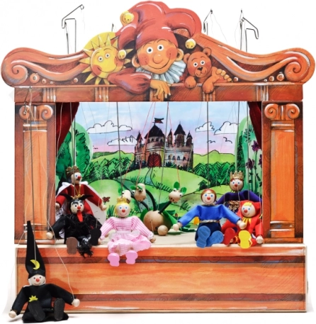 Gerlichs hölzernes Puppentheater für Kinder