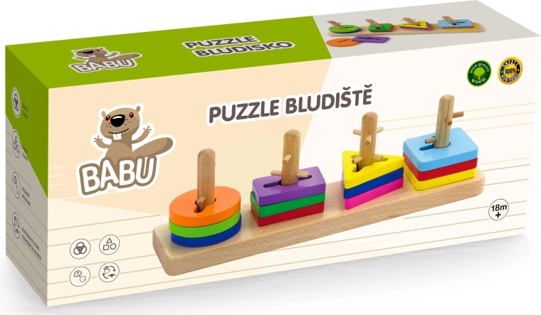 Holzlabyrinth-Puzzle BABU