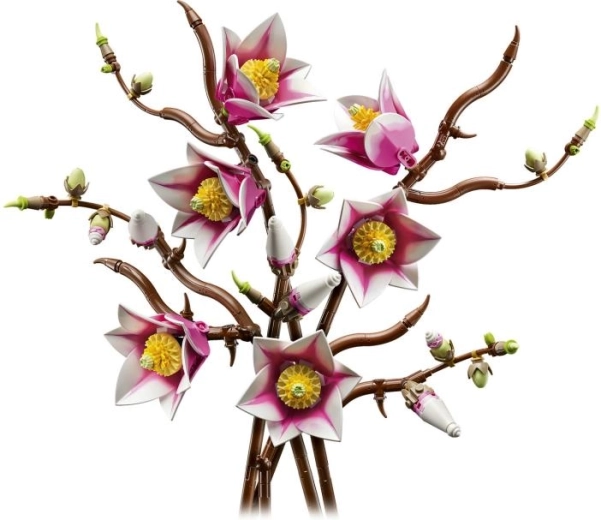 Realistische Blüten in zwei Farbtönen