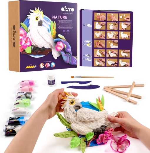 OKTO Nature Kreativ-Modellierset Kakadu-Papagei