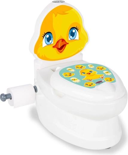 Kinder-Töpfchen JAMARA Chick mit Spülgeräusch und Toilettenpapierhalter