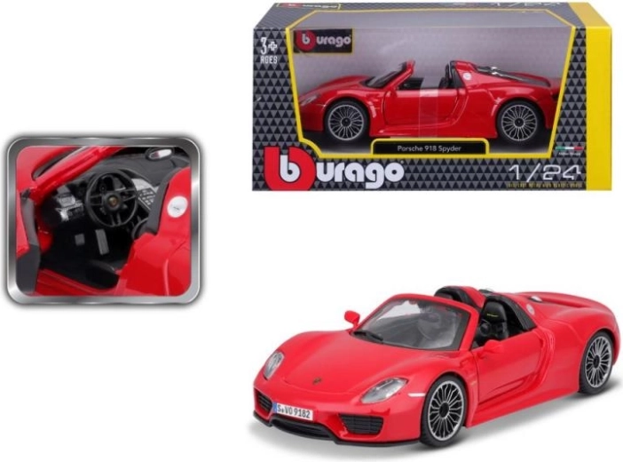 Bburago Porsche 918 Spyder rotes Modell 1:24