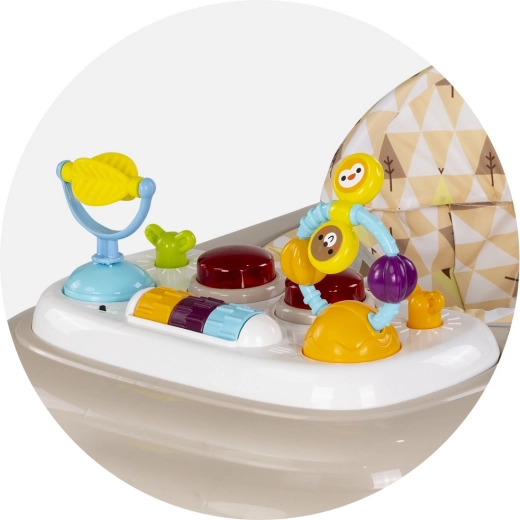 Interaktives Spielpanel mit Lichtern und Melodien