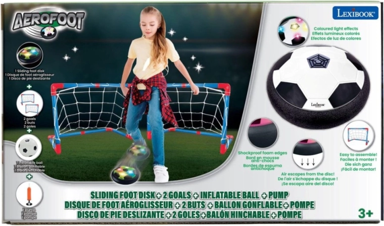 Lexibook AeroFoot – leuchtende Fußballscheibe mit 2 tragbaren Toren