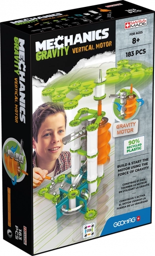 Geomag Mechanics Gravity RE Vertikalmotor – magnetisches Konstruktionsset mit 183 Teilen