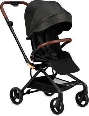 Sport-Kinderwagen MoMi ADELLE Schwarz-Gold 2023