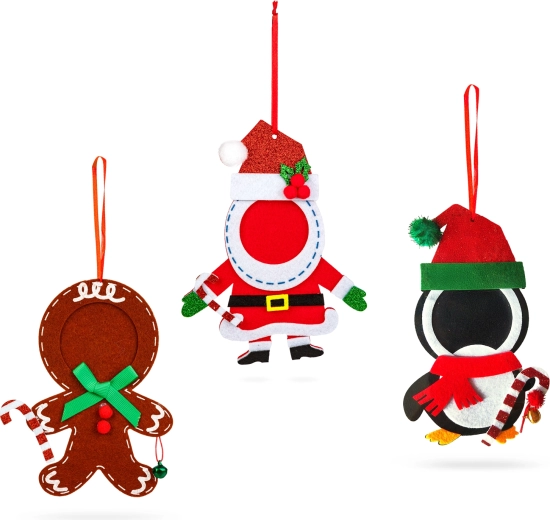 Drei fröhliche Weihnachtsmotive