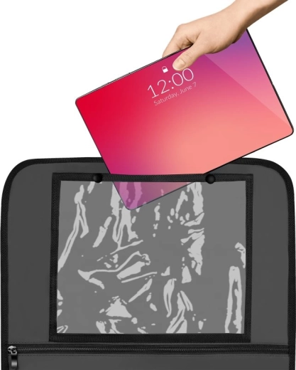 Praktische Aufteilung mit 5 Taschen