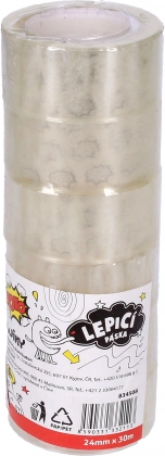 Transparente Klebeband 24 mm x 30 m - 6 Stk