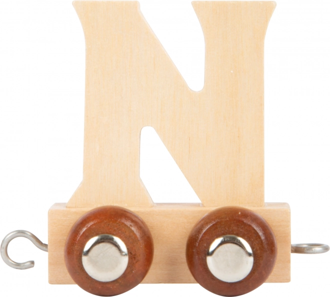 Holzwaggon mit dem Buchstaben N für Holzeisenbahn small foot